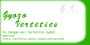 gyozo vertetics business card