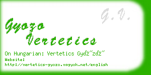 gyozo vertetics business card